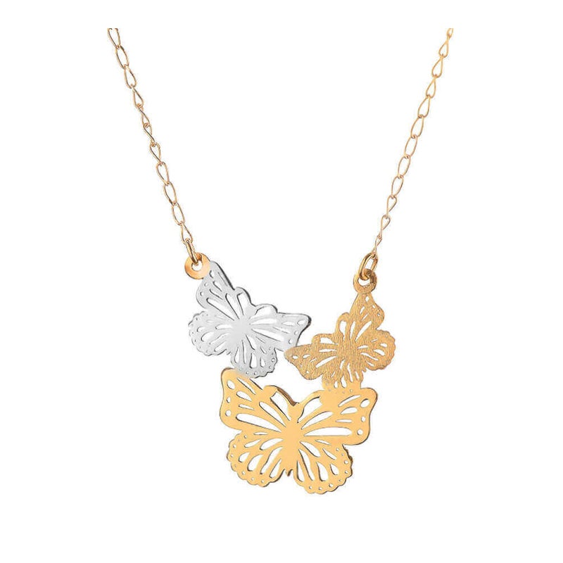 Miss L' by L'azurde Butterfly Necklace In 18K Gold - Image 5
